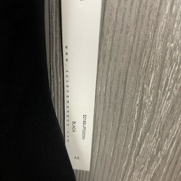 Susana Monaco Square Neck Cap Sleeve Knee Length‎ Dress in Black Size M NWT - Picture 9 of 10